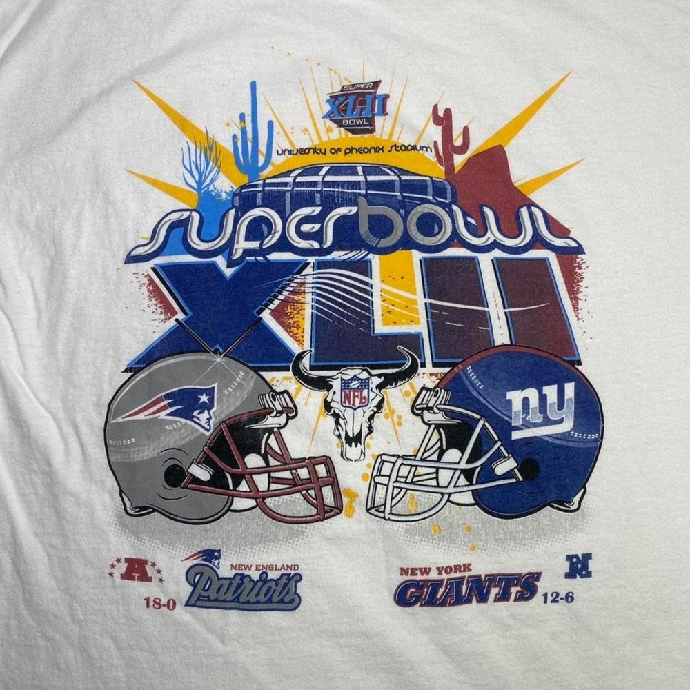Vintage 2000s 2008‎ Super Bowl New York Giants New England Patriots shirt